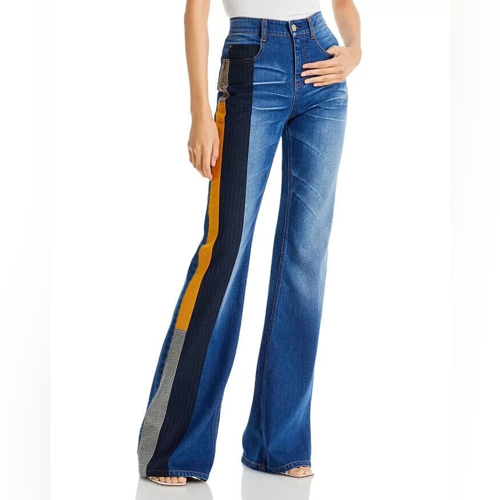 Hellessy jeans - baptiste flare with patchwork leg